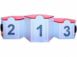 Электрифицированный интерактивный наградной пьедестал "Первый, второй, третий" - fgospostavki.ru - Белово