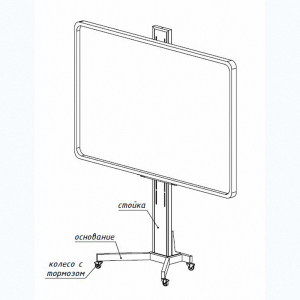Мобильная стойка SMART-BASE DSM для интерактивных досок - fgospostavki.ru - Белово