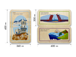 Набор стеновых панелей «Памятные места России - Ялта, Санкт-Петербург, Иркутск» - fgospostavki.ru - Белово