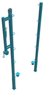Стойки для большого тенниса с механизмом натяжения со стаканами (комплект) - fgospostavki.ru - Белово