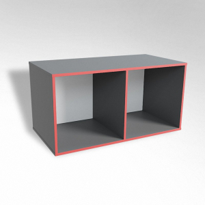 Открытая настенная полка-2-х секционная ТР2 ЛДСП  - fgospostavki.ru - Белово