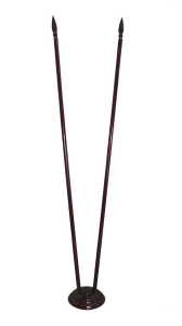 Подставка для флагов напольная с двумя отверстиями в сборе (дерево) - fgospostavki.ru - Белово