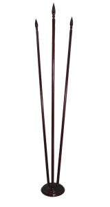 Подставка для флагов напольная с тремя отверстиями в сборе (дерево) - fgospostavki.ru - Белово