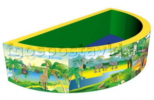 Бассейн с шариками полукруглый с шелкографией - fgospostavki.ru - Белово