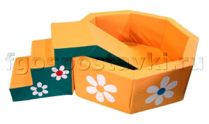 Сухой бассейн "Ромашка" восьмигранный со ступенькой - fgospostavki.ru - Белово