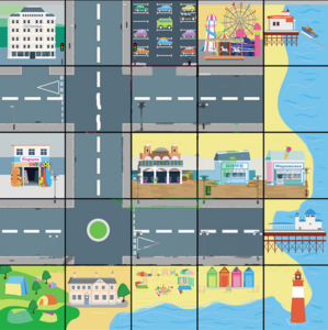 Тематическое поле-маршрутизатор «На берегу моря» для мини-робота Bee-Bot/Blue-Bot - fgospostavki.ru - Белово