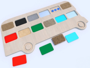 Тактильные разноцветные дощечки «Автобус» - fgospostavki.ru - Белово