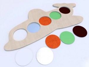 Тактильные разноцветные дощечки «Самолетик» - fgospostavki.ru - Белово