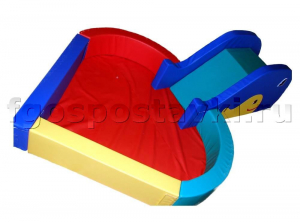 Сухой бассейн "Сердечко" с горкой 160х80х90 сантиметров - fgospostavki.ru - Белово