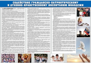 Стенд "Содействие гражданско-патриотическому и духовно-нравственному воспитанию молодежи" - fgospostavki.ru - Белово