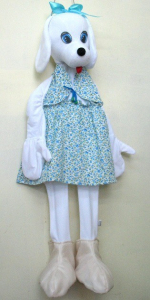 Ростовая кукла "Собачка белая" - fgospostavki.ru - Белово