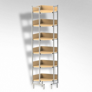 Стеллаж на металлокаркасе угловой - fgospostavki.ru - Белово