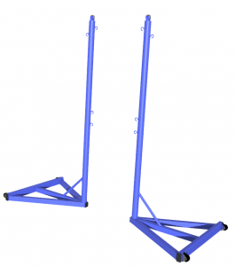 Стойка для бадминтона передвижная без противовеса (без сетки, 2 штуки) - fgospostavki.ru - Белово