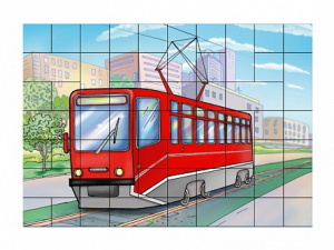 Магнитный пазл "Трамвай" - fgospostavki.ru - Белово