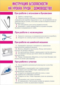 Стенд "Инструкция безопасности на уроках труда №1" - fgospostavki.ru - Белово