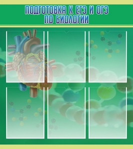 Стенд "Подготовка к ЕГЭ и ОГЭ по биологии" Вариант 1 - fgospostavki.ru - Белово