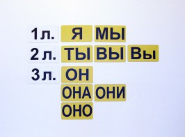 Набор магнитных карточек "Личные местоимения" (фон жёлтый) - fgospostavki.ru - Белово