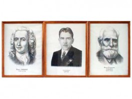 "Портреты выдающихся биологов" (деревянная рамка, под стеклом) - fgospostavki.ru - Белово