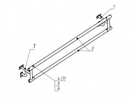 Станок хореографический пристенный (1,5 метра, двухрядный) - fgospostavki.ru - Белово