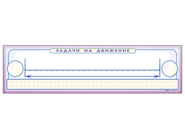 Панно (демонстрационное) магнитно-маркерное "Задачи на движение" + комплект тематических магнитов - fgospostavki.ru - Белово