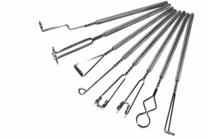 Комплект "Массажные логопедические зонды хромированные с толстыми ручками Новикова Е.В" (8 штук) - fgospostavki.ru - Белово