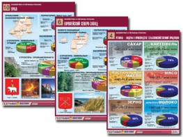 Комплект таблиц "Хозяйство и регионы России" (14 таблиц, А1, ламинированные) - fgospostavki.ru - Белово