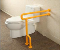 Поручень для унитаза с боковой опорой "Антибак" 700 х 600 х 120 миллиметров - fgospostavki.ru - Белово