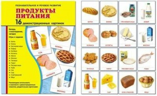 Демонстрационные карточки "Продукты питания" - fgospostavki.ru - Белово