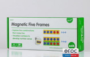 Счетное поле "5" магнитное 4 шт., 20 2-х цветных счетных фишек - fgospostavki.ru - Белово