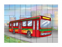 Магнитный пазл "Автобус" - fgospostavki.ru - Белово