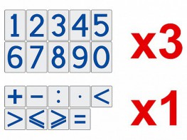 Комплект магнитов (демонстрационных) для школьной доски "Цифры и знаки" - fgospostavki.ru - Белово