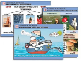 Комплект таблиц "Русский язык. Имя существительное" (12 таблиц, формат А1, ламинированные) - fgospostavki.ru - Белово