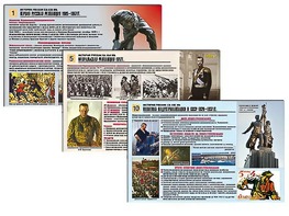 Комплект таблиц по истории "История России XX - XXI вв." раздаточные (цветные, ламинированные, А4, 12 штук) - fgospostavki.ru - Белово