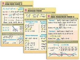 Комплект таблиц "Алгебра и начала анализа. Уравнения" (10 таблиц, формат А1, ламинированные) - fgospostavki.ru - Белово