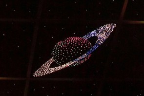 Потолок "Звездное небо с анимационным фибероптическим эффектом сатурн" - fgospostavki.ru - Белово