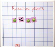 Магнитно-маркерная доска "Клетка" (86 см х 75 см) - fgospostavki.ru - Белово