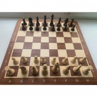 Шахматные фигуры Стаунтон Премиум № 5 со складной турнирной доской - fgospostavki.ru - Белово