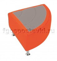 Пуф - сектор на хромированных ножках - fgospostavki.ru - Белово