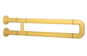 Поручень неоткидной двухопорный с антибактериальным покрытием (желтый) - fgospostavki.ru - Белово