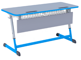 Парта NOMAD двухместная регулируемая по высоте с антивандальной кромкой - fgospostavki.ru - Белово