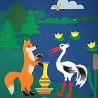 Пособие для слабовидящих детей - Театр-сказка "Лиса и журавль" - fgospostavki.ru - Белово