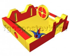 Игровой бассейн "Замок" с аппликациями и дополнительными игровыми элементами - fgospostavki.ru - Белово
