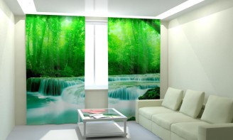 Комплект светонепроницаемых штор "Быстрая река" - fgospostavki.ru - Белово