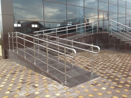 Перила для входной группы с двойным поручнем - fgospostavki.ru - Белово