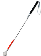 Трость телескопическая композитная с вращающимся шарообразным наконечником короткая на крючке - fgospostavki.ru - Белово