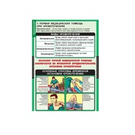 Комплект таблиц. ОБЖ. Правила оказания первой медицинской помощи - fgospostavki.ru - Белово