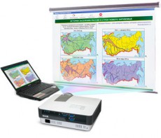 Диск с электронными плакатами, презентациями (электронный учебник) по геoграфии "Природа и население России" 93 темы - fgospostavki.ru - Белово