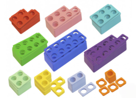 Нумирошка. Набор цветных пластиковых форм 100 шт. по методике Нумикон - fgospostavki.ru - Белово