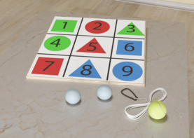 Мишень напольная цветная с цифрами - fgospostavki.ru - Белово