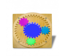 Тактильно-развивающая панель «Цветные шестеренки» - fgospostavki.ru - Белово